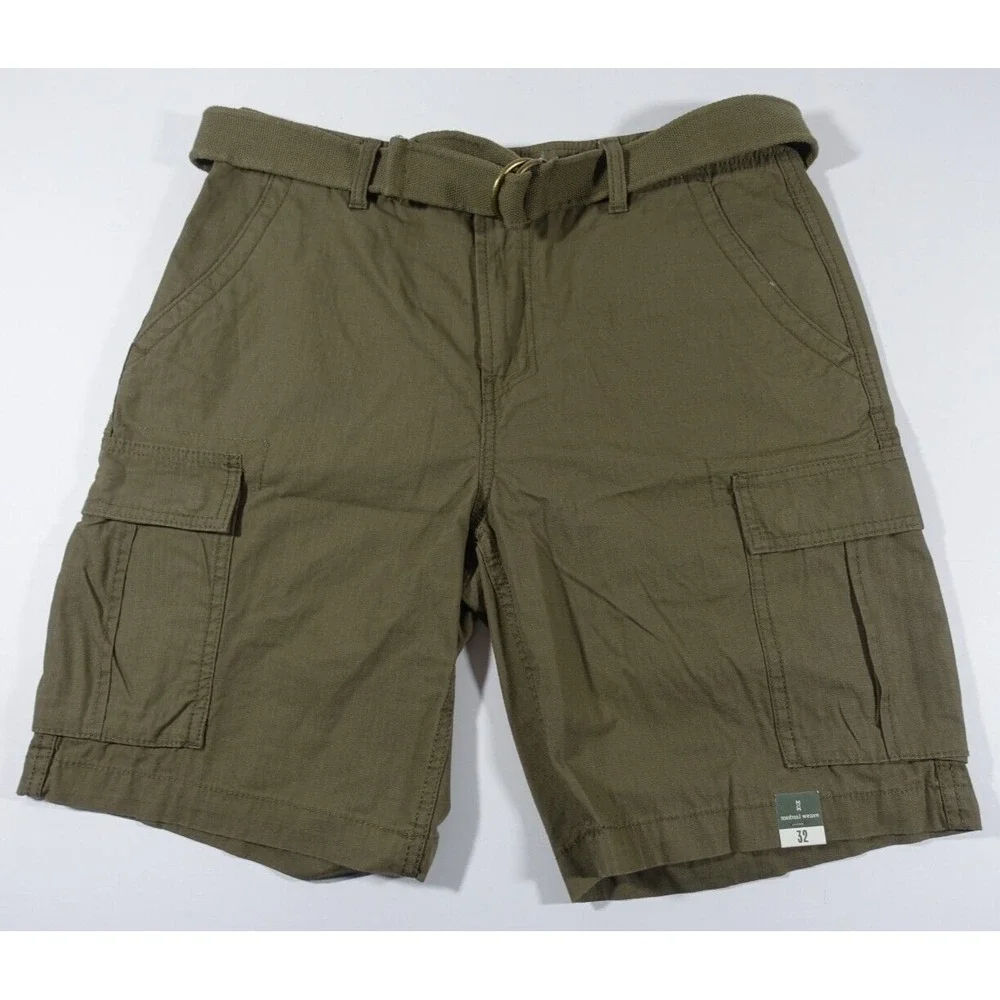 Mutual Weave Cargo Shorts Men 32 Belted Ripstop 10